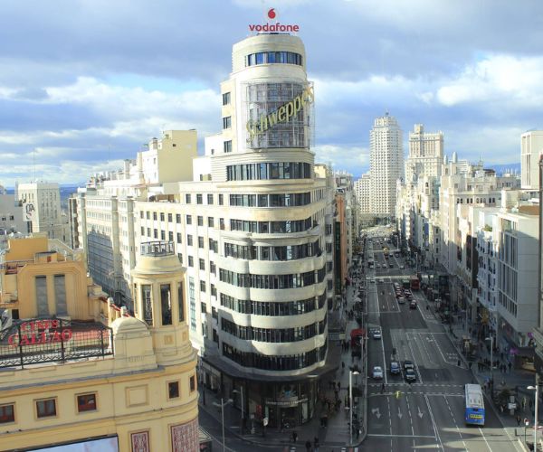 chauffeur services Madrid, center of the city, Grand Via